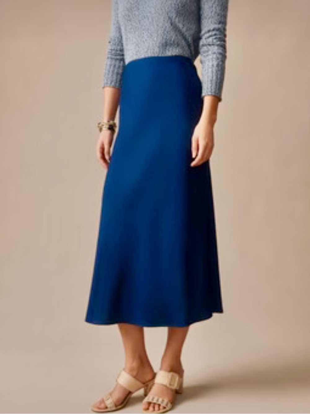 J. McLaughlin Adelyn Blue Midi Skirt Size 0